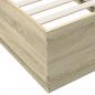 Preview: Bettgestell Sonoma-Eiche 75x190 cm Holzwerkstoff