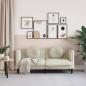 Preview: Sofa mit Kissen 2-Sitzer Creme Samt