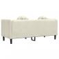 Preview: Sofa mit Kissen 2-Sitzer Creme Samt