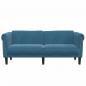 Preview: Sofa 2-Sitzer Blau Samt