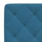 Preview: Bett mit Matratze Blau 140x190 cm Samt