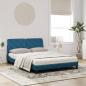 Preview: Bett mit Matratze Blau 160x200 cm Samt