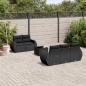 Preview: ARDEBO.de - 6-tlg. Garten-Sofagarnitur mit Kissen Schwarz Poly Rattan