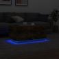 Preview: Couchtisch mit LED-Leuchten Räuchereiche 90x50x40 cm