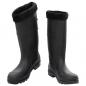 Preview: Gummistiefel mit Herausnehmbarem Innenfutter Schwarz Gr. 45 PVC