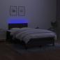 Preview: Boxspringbett mit Matratze & LED Schwarz 120x190 cm Stoff