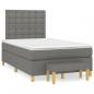 Preview: Boxspringbett mit Matratze Dunkelgrau 120x190 cm Stoff