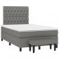 Preview: Boxspringbett mit Matratze Dunkelgrau 120x190 cm Stoff