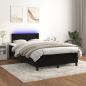 Preview: Boxspringbett mit Matratze & LED Schwarz 120x190 cm Samt