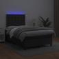 Preview: Boxspringbett mit Matratze & LED Schwarz 120x190 cm Kunstleder