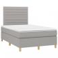 Preview: Boxspringbett mit Matratze Hellgrau 120x190 cm Stoff