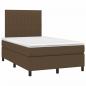 Preview: Boxspringbett mit Matratze Dunkelbraun 120x190 cm Stoff