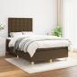 Preview: Boxspringbett mit Matratze Dunkelbraun 120x190 cm Stoff