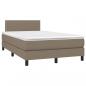 Preview: Boxspringbett mit Matratze Taupe 120x190 cm Stoff