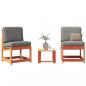 Preview: ARDEBO.de - 3-tlg. Garten-Lounge-Set Wachsbraun Massivholz Kiefer