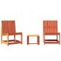 Preview: 3-tlg. Garten-Lounge-Set Wachsbraun Massivholz Kiefer