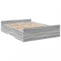 Preview: Bettgestell mit Schubladen Grau Sonoma 140x190 cm Holzwerkstoff