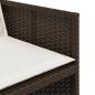 Preview: Gartenstühle mit Kissen 4 Stk. Braun Poly Rattan