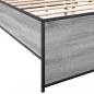 Preview: Bettgestell Grau Sonoma 120x190 cm Holzwerkstoff und Metall