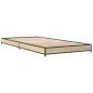 Preview: Bettgestell Sonoma-Eiche 100x200 cm Holzwerkstoff und Metall