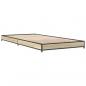 Preview: Bettgestell Sonoma-Eiche 100x200 cm Holzwerkstoff und Metall