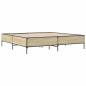 Preview: Bettgestell Sonoma-Eiche 200x200 cm Holzwerkstoff und Metall