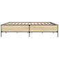 Preview: Bettgestell Sonoma-Eiche 200x200 cm Holzwerkstoff und Metall