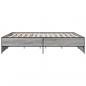 Preview: Bettgestell Grau Sonoma 180x200 cm Holzwerkstoff und Metall