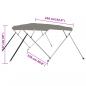 Preview: 4-Bow Bimini-Top Grau 236x228x127 cm