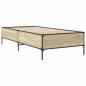 Preview: Bettgestell Sonoma-Eiche 100x200 cm Holzwerkstoff und Metall