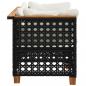 Preview: Garten-Ecksofas mit Kissen 2 Stk. Schwarz Poly Rattan