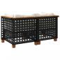 Preview: Garten-Ecksofas mit Kissen 2 Stk. Schwarz Poly Rattan