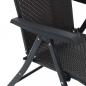 Preview: Gartenstühle 4 Stk. Klappbar Schwarz Kaffeebraun Poly Rattan