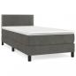 Preview: Boxspringbett mit Matratze Dunkelgrau 80x200 cm Samt