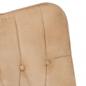 Preview: Schaukelstuhl mit Hocker Creme Vintage Canvas