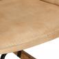 Preview: Schaukelstuhl mit Hocker Creme Vintage Canvas