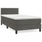 Preview: Boxspringbett mit Matratze Dunkelgrau 80x200 cm Samt