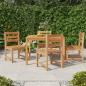 Preview: ARDEBO.de - Gartenstühle 4 Stk. Massivholz Teak