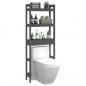 Preview: Toilettenregal Grau 63x26x171 cm Massivholz Kiefer