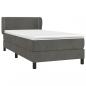 Preview: Boxspringbett mit Matratze Dunkelgrau 80x200 cm Samt