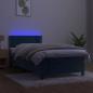 Preview: Boxspringbett mit Matratze & LED Dunkelblau 80x200 cm Samt