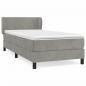 Preview: Boxspringbett mit Matratze Hellgrau 80x200 cm Samt