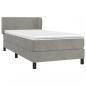 Preview: Boxspringbett mit Matratze Hellgrau 80x200 cm Samt