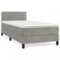 Preview: Boxspringbett mit Matratze Hellgrau 80x200 cm Samt