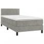 Preview: Boxspringbett mit Matratze Hellgrau 80x200 cm Samt