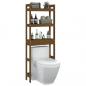 Preview: Toilettenregal Honigbraun 63x26x171 cm Massivholz Kiefer