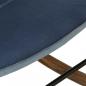 Preview: Schaukelsessel mit Hocker Blau Denim Patchwork Canvas