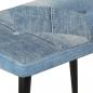 Preview: Schaukelsessel mit Hocker Blau Denim Patchwork Canvas