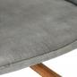 Preview: Schaukelstuhl mit Hocker Grau Vintage Canvas