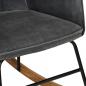 Preview: Schaukelsessel mit Hocker Schwarz Vintage Canvas